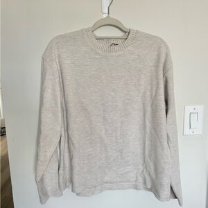 Zara Beige Crew Neck Sweater